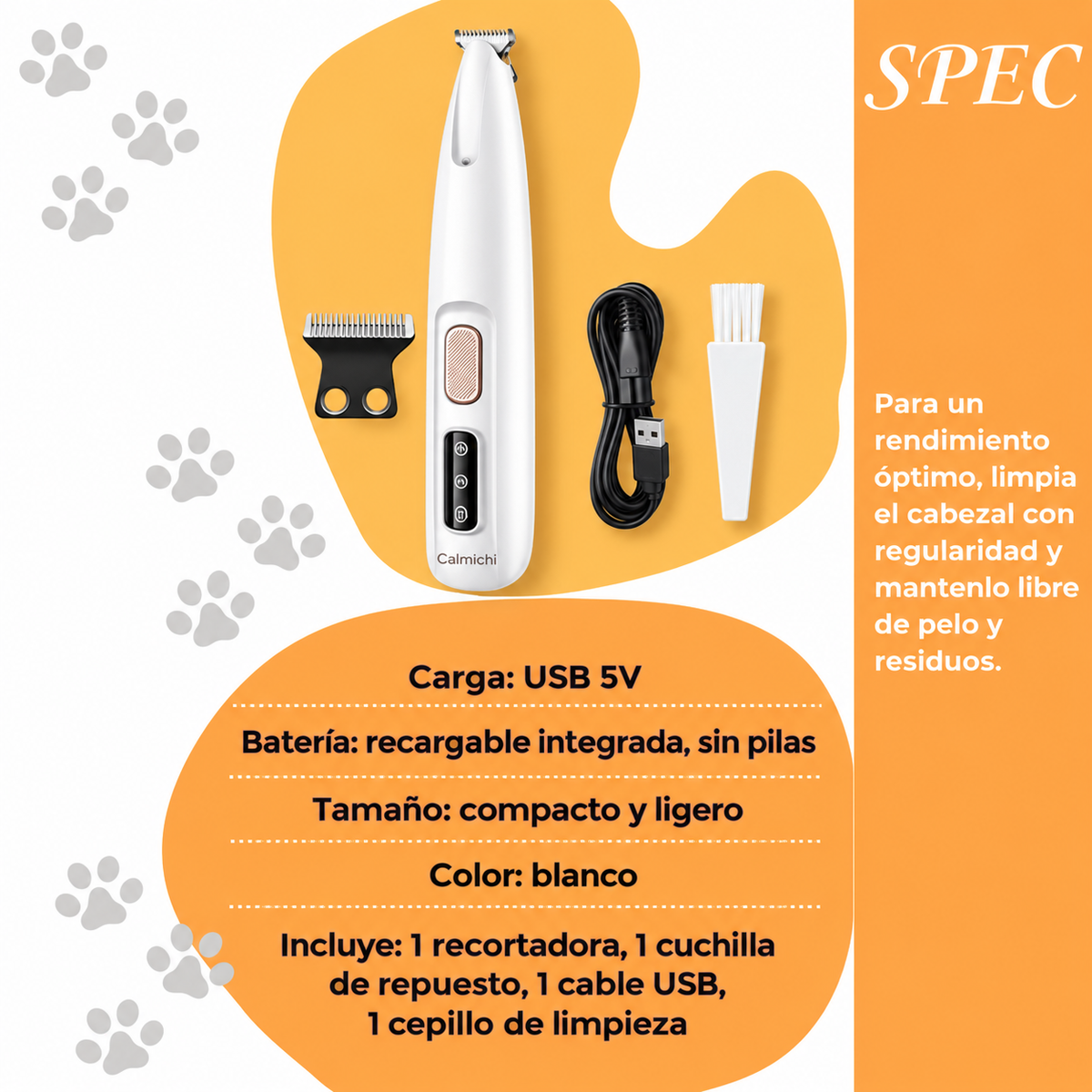 Recortadora de precisión para gatos