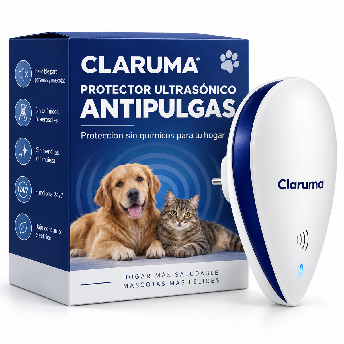 Protector Ultrasónico Antipulgas para el Hogar