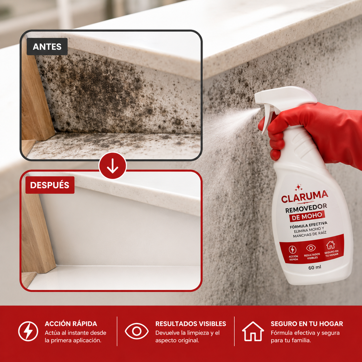 Claruma™ | Removedor de Moho de Acción Rápida