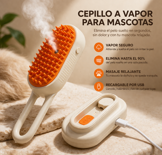 Cepillo a Vapor para Mascotas